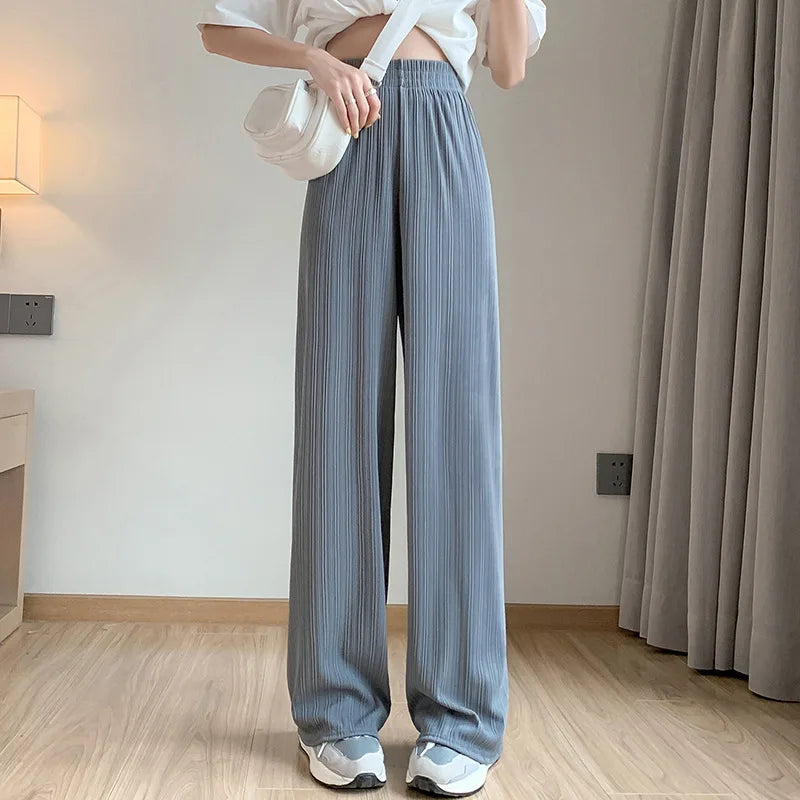 Dameswijde plissébroek met hoge taille - casual en elegant