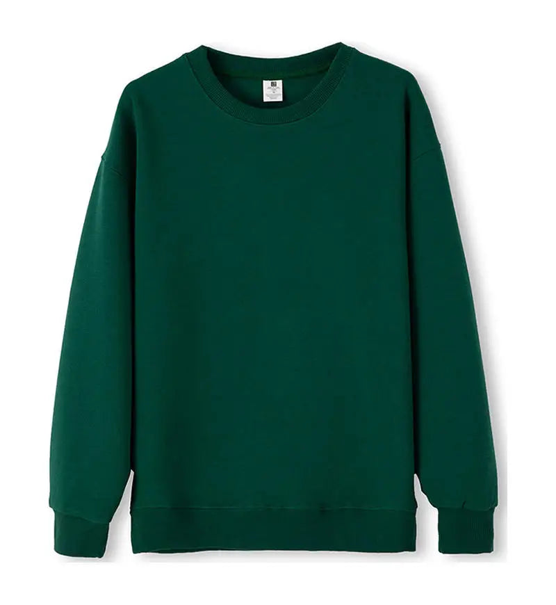 Unisex Basic Rundhals Sweatshirt Langarm Einfarbig