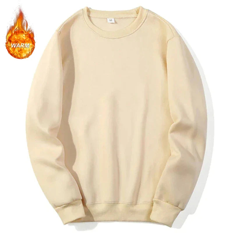 Unisex basic sweatshirt met ronde hals, effen