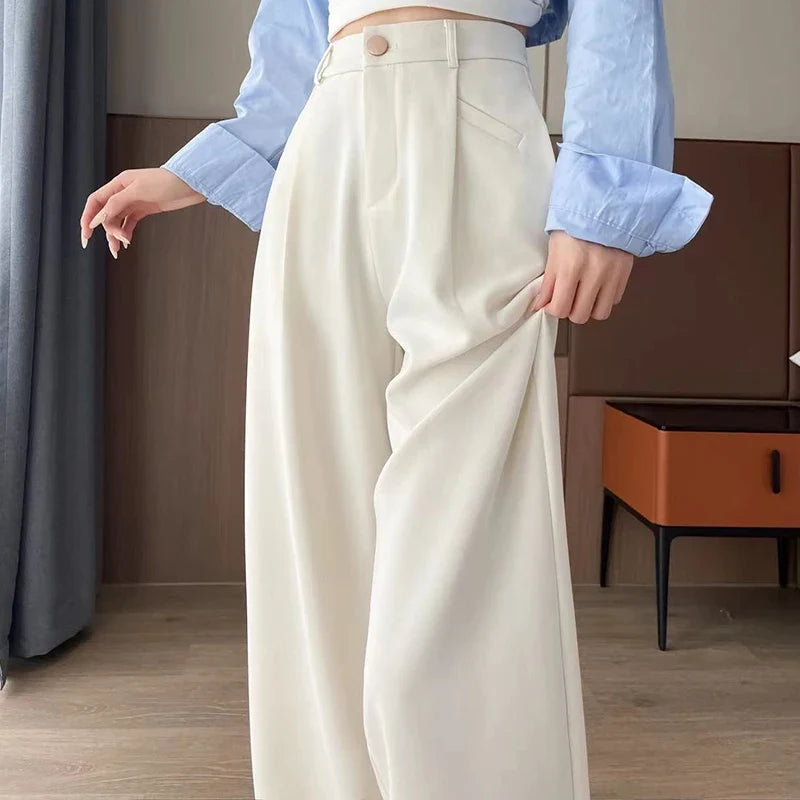 Damen Weite Hose High Waist Palazzo Business Hose