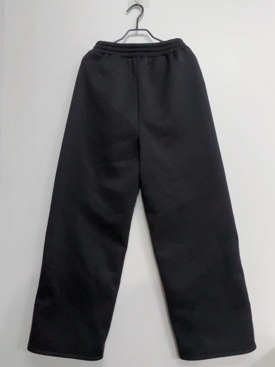 Zwarte wijde joggingbroek voor dames met glitterapplicatie