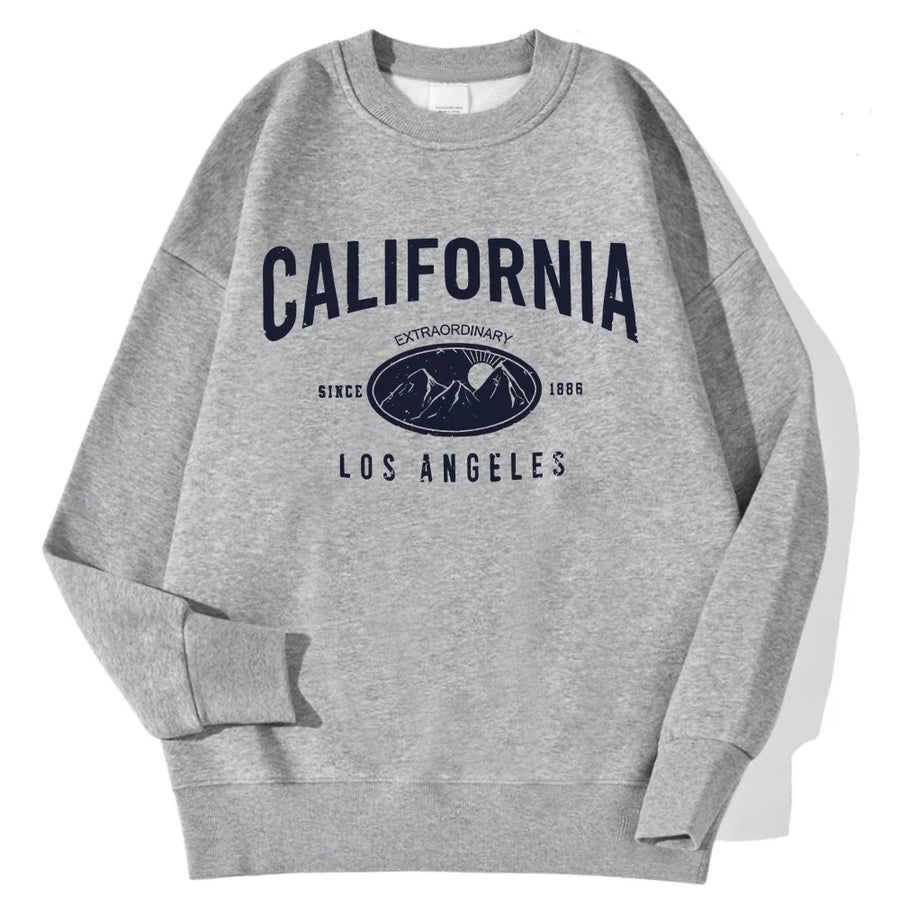 Unisex sweatshirt met lange mouwen, ronde hals en logo-opdruk, casual top