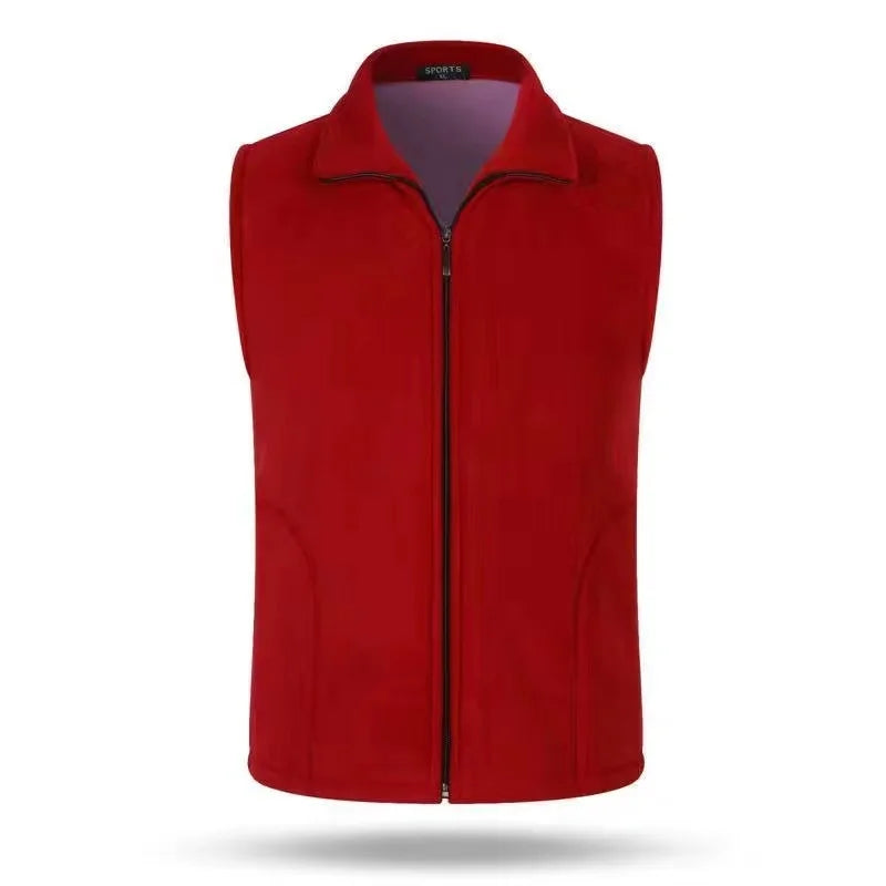 Fleecevest voor dames met rits, opstaande kraag, outdoor