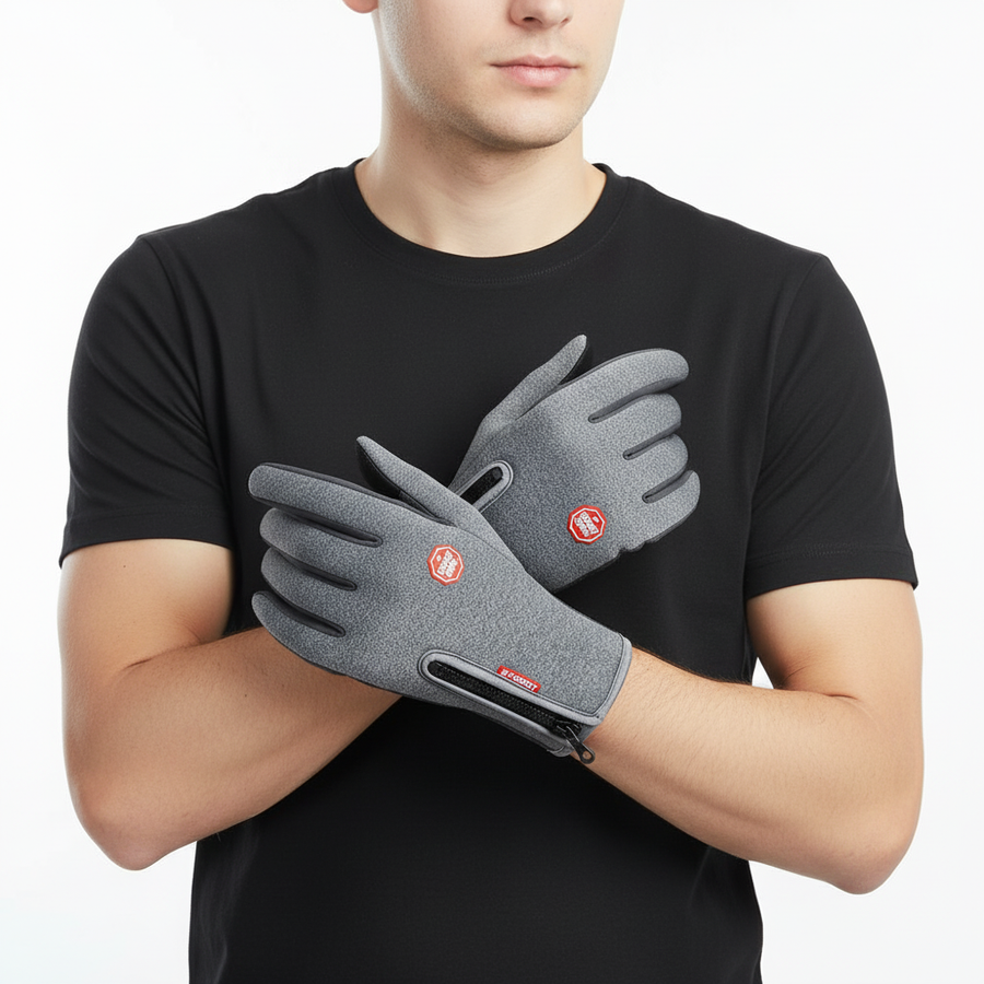 Winter Outdoor Handschuhe mit Reißverschluss, rutschfester Handfläche, in verschiedenen Farben