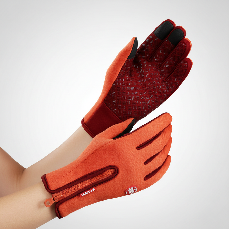 Winter Outdoor Handschuhe mit Reißverschluss, rutschfester Handfläche, in verschiedenen Farben