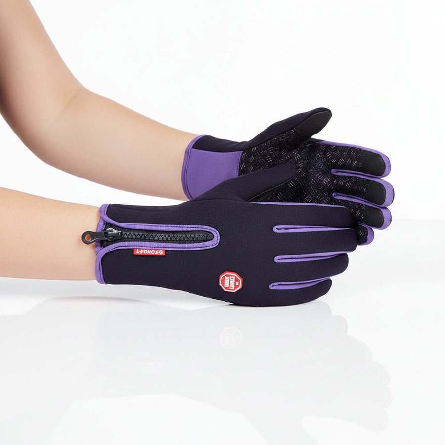 Winter Outdoor Handschuhe mit Reißverschluss, rutschfester Handfläche, in verschiedenen Farben