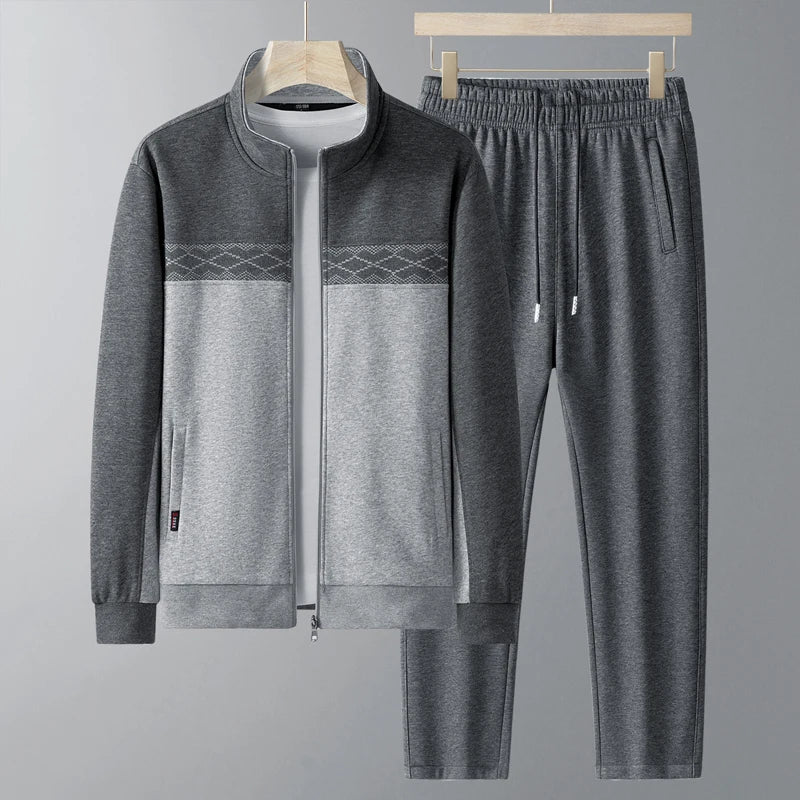 Herren Jogginganzug Zweiteilig mit Reißverschluss Jacke und Hose