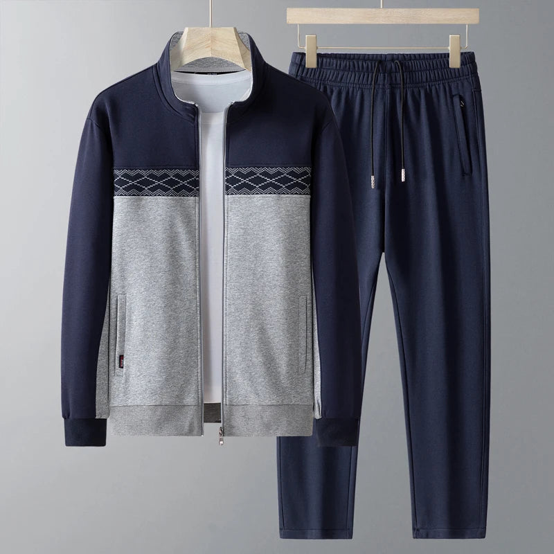Herren Jogginganzug Zweiteilig mit Reißverschluss Jacke und Hose