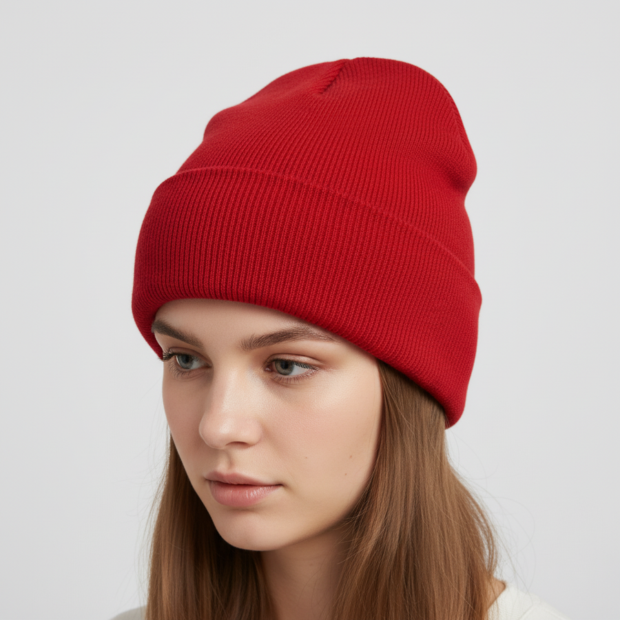 Unisex Strickmütze Beanie Rippstrick Einheitsgröße