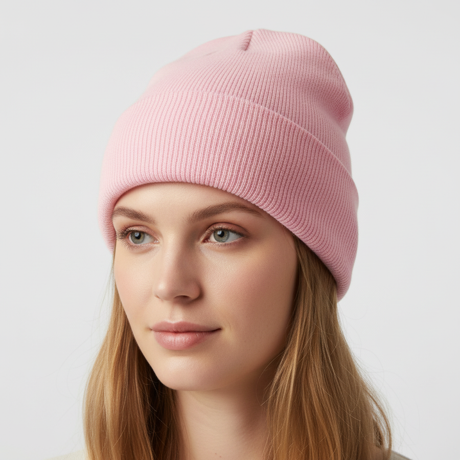 Unisex Strickmütze Beanie Rippstrick Einheitsgröße