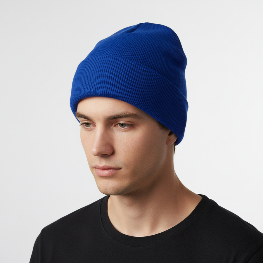 Unisex Strickmütze Beanie Rippstrick Einheitsgröße