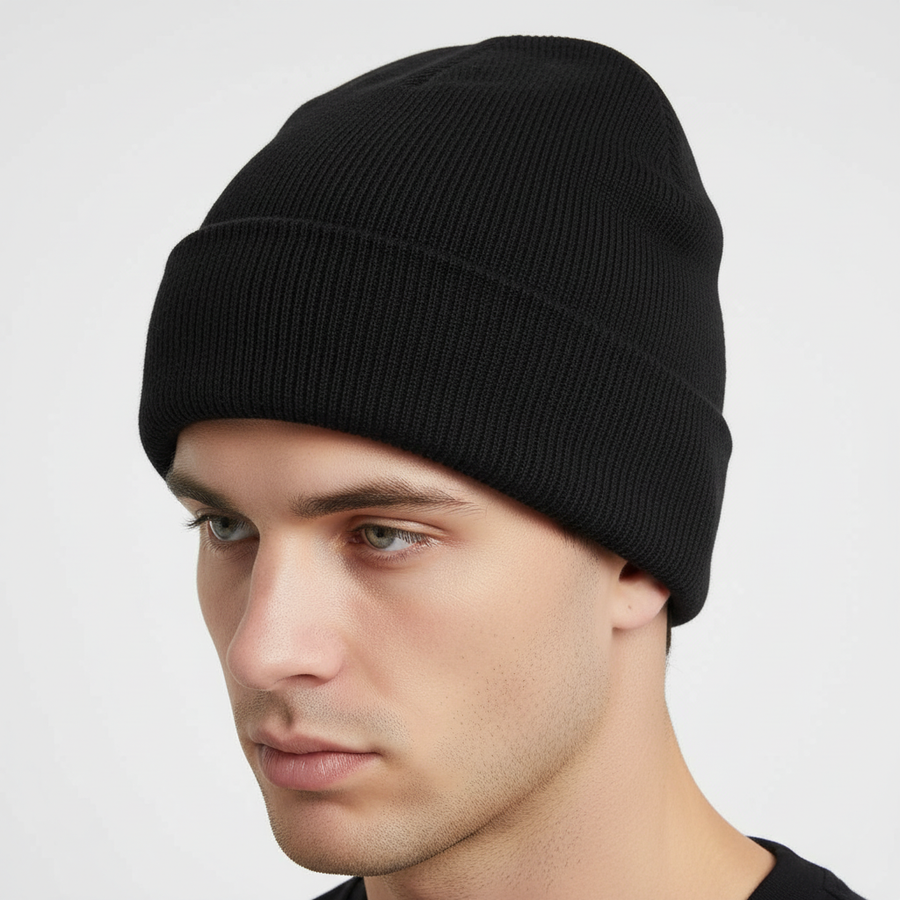 Unisex Strickmütze Beanie Rippstrick Einheitsgröße