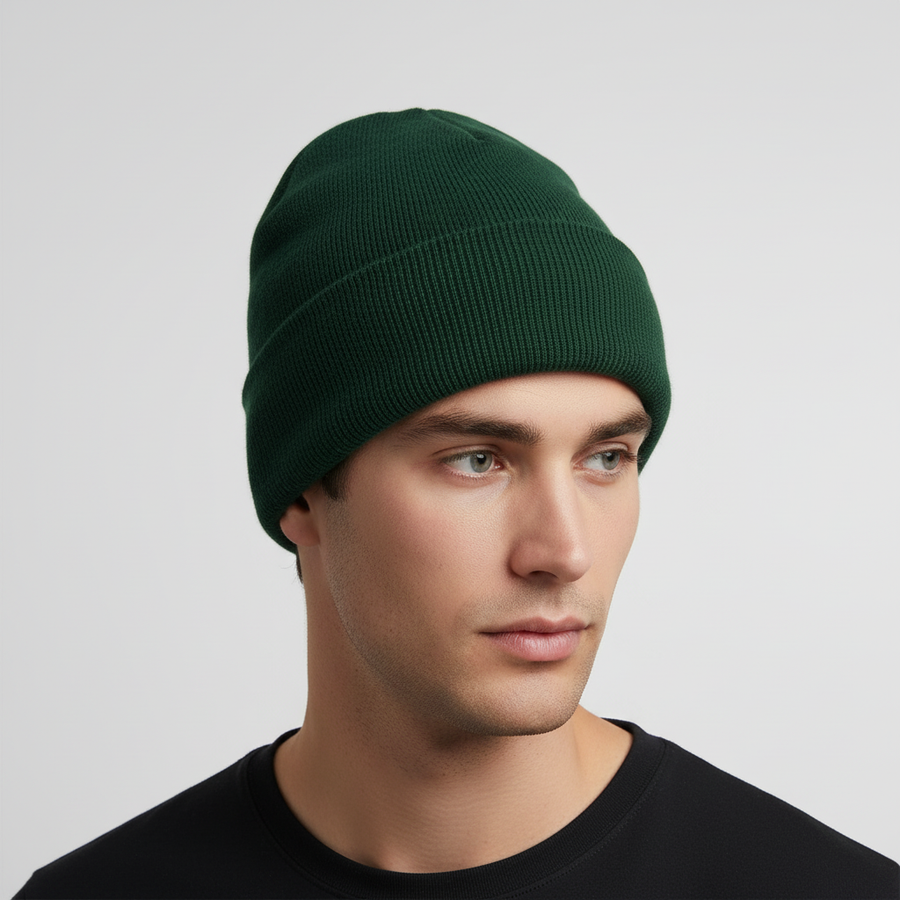 Unisex Strickmütze Beanie Rippstrick Einheitsgröße