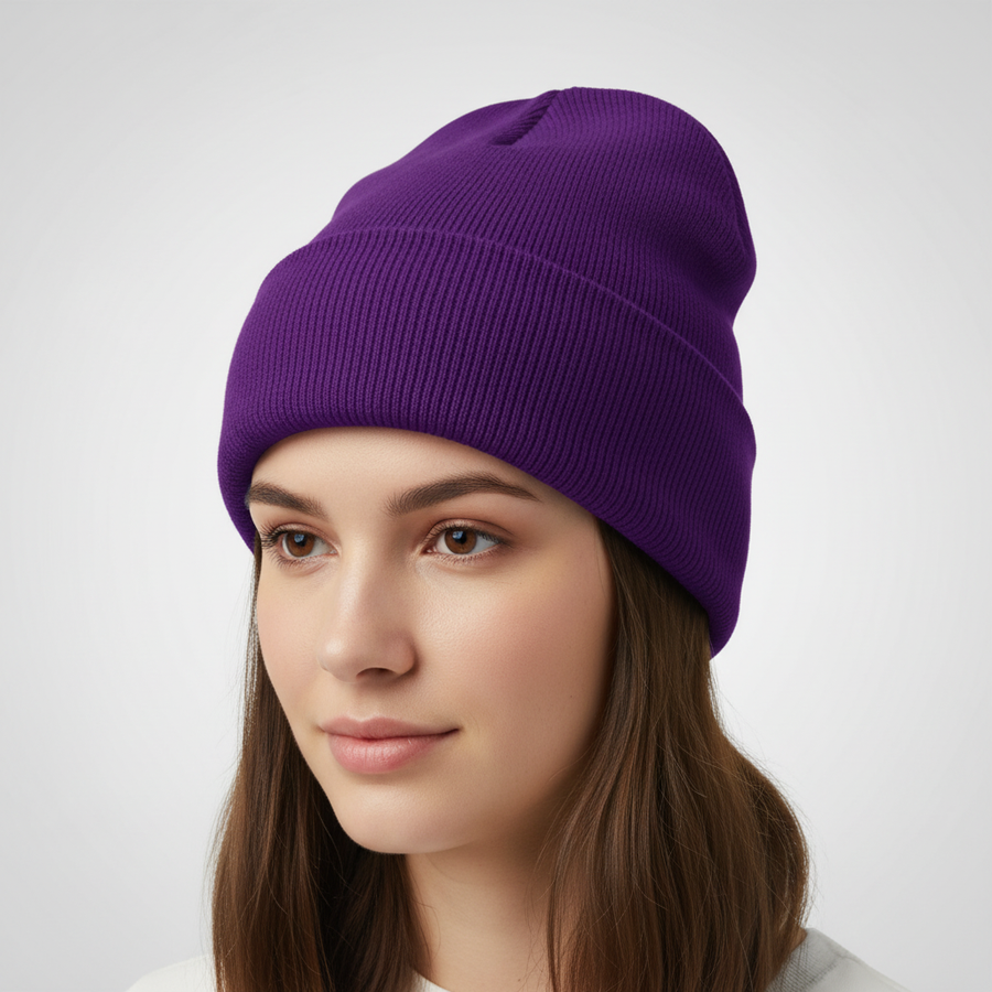 Unisex Strickmütze Beanie Rippstrick Einheitsgröße