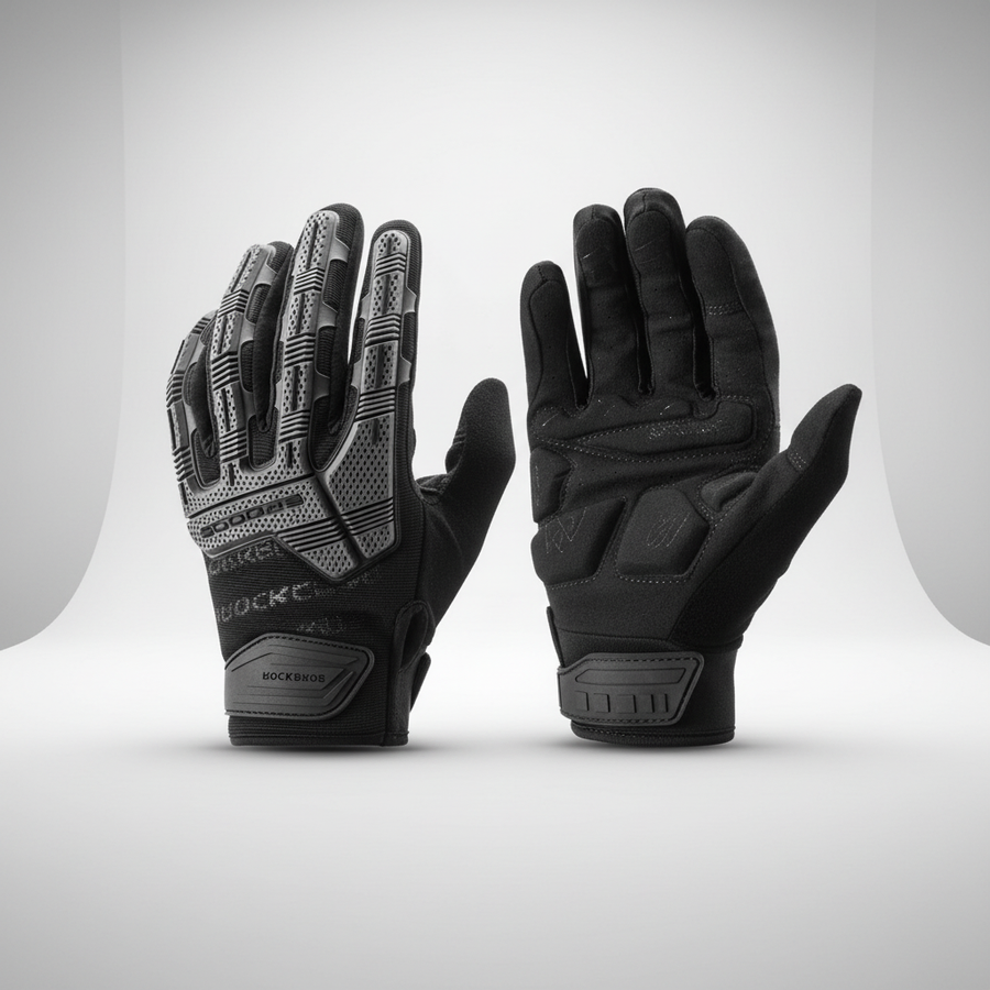 Beschermende winterhandschoenen voor heren/dames, warm en waterdicht, zwart/grijs