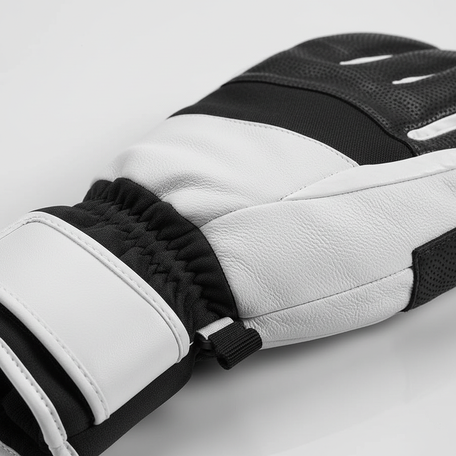 Winterhandschuhe Skihandschuhe Schwarz Weiß 3-Finger oder 5-Finger mit "PRO"-Schriftzug