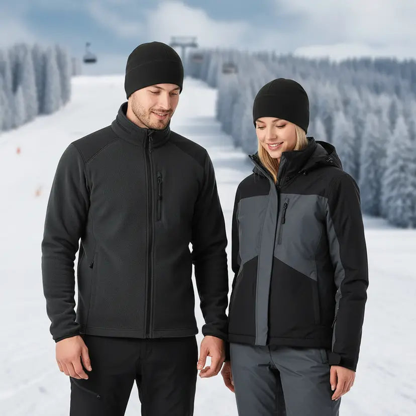 Fleece-beaniemuts voor uniseks - lichte thermische gebreide muts voor buiten
