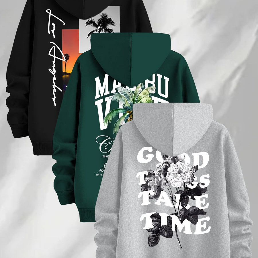 Unisex Hoodie mit Grafikdruck, Kängurutasche und Kapuze