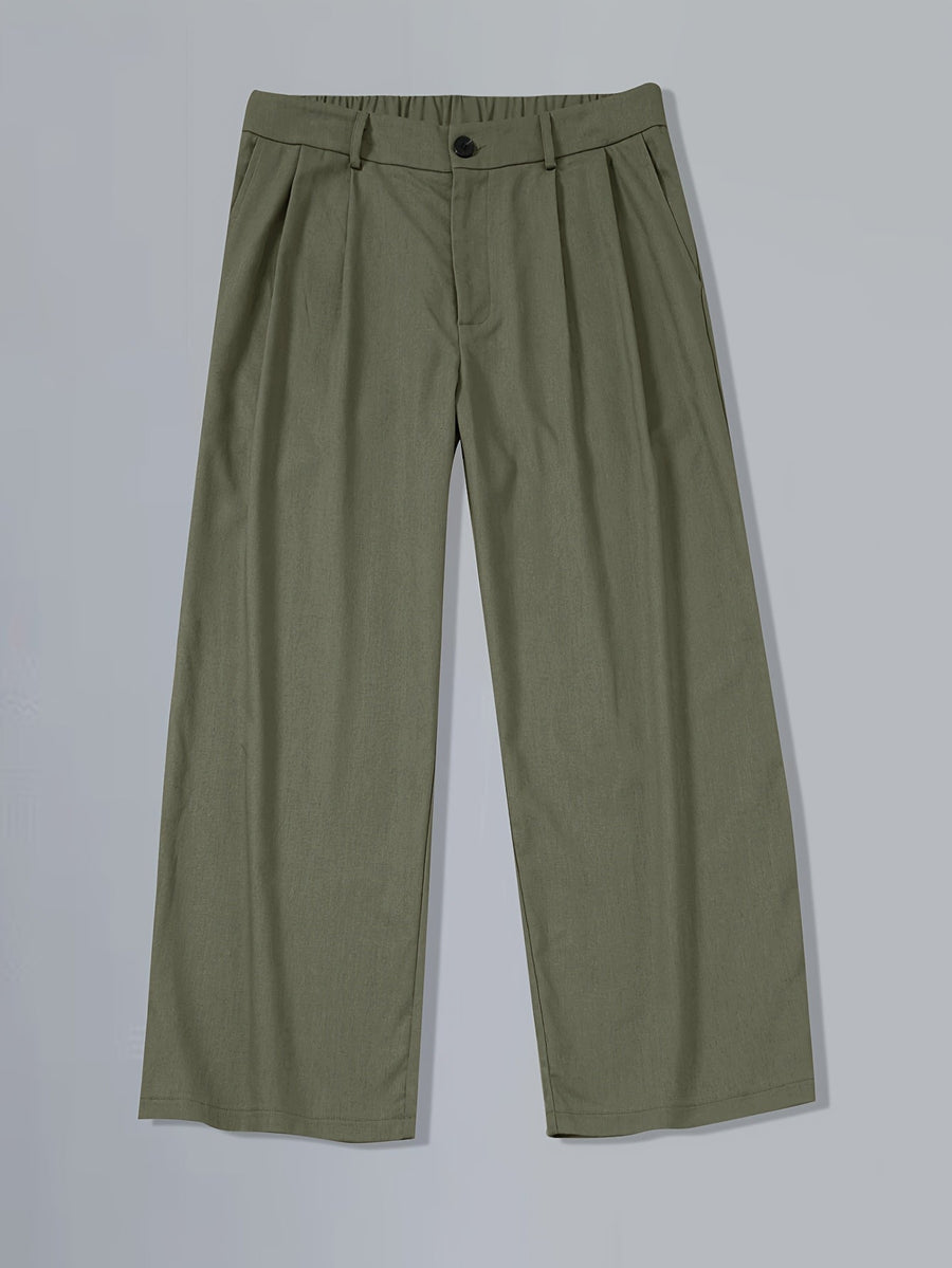 Herren Weitgeschnittene Vintage-Hose mit Bundfalten – Eleganter Streetstyle für Alltag und Freizeit