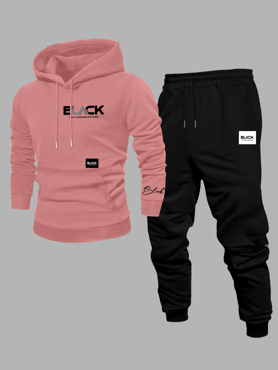 Unisex Trainingsanzug Set mit Kapuzenpullover und Jogginghose in verschiedenen Farben