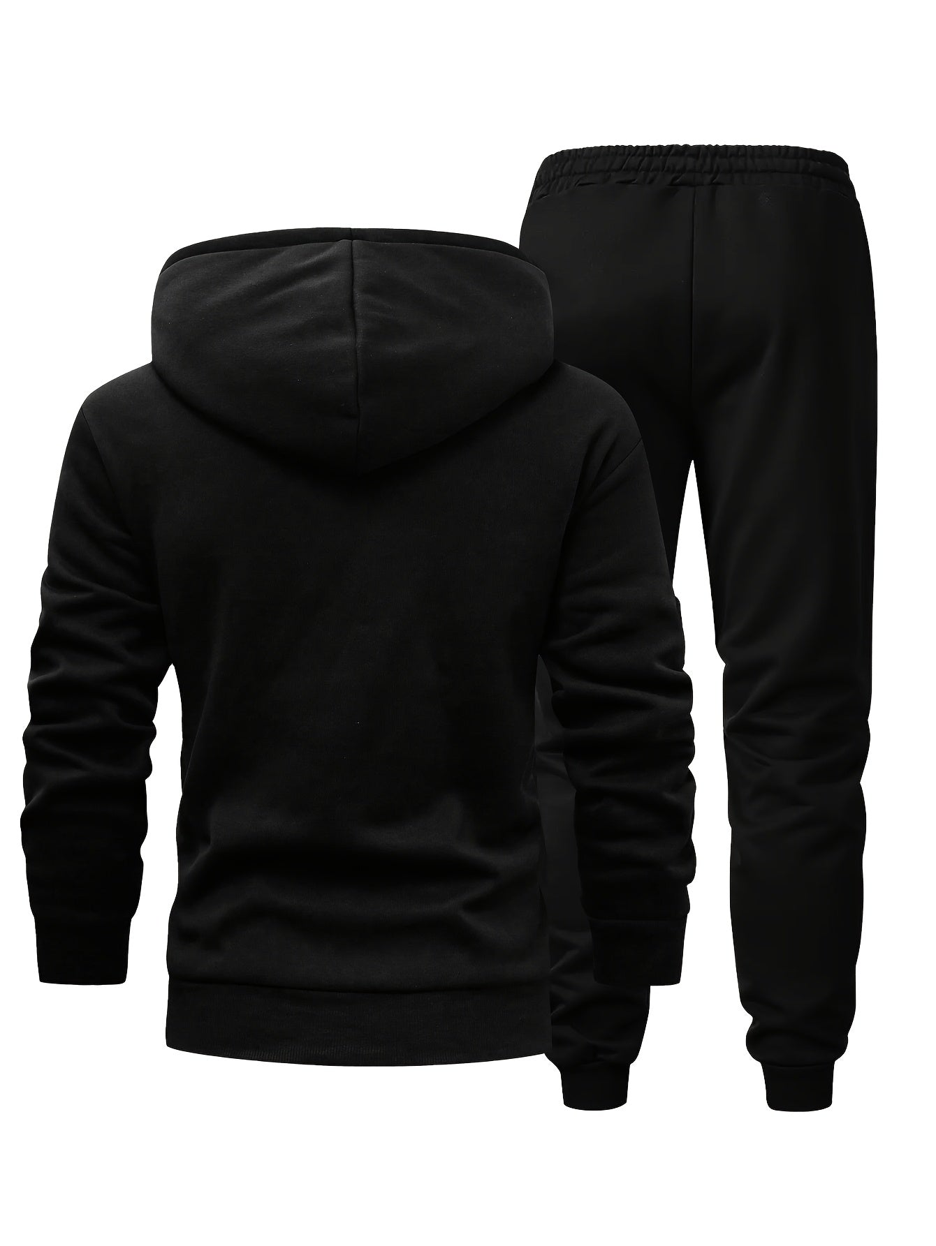 Herren Trainingsanzug mit Kapuzenpullover und Hose, Reißverschluss, Kordelzug, Langarm