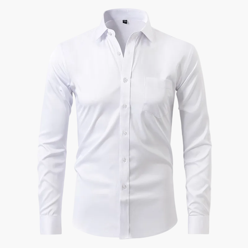 Herren Business-Hemd Slim Fit – Elegantes Knitterfreies Langarmhemd für Büro & Freizeit