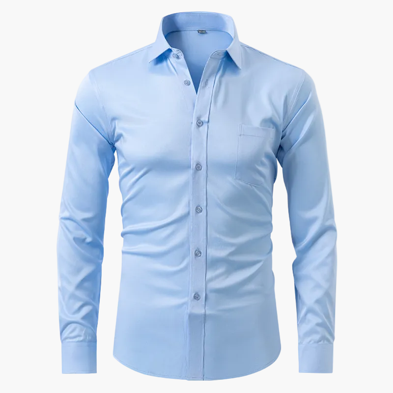 Herren Business-Hemd Slim Fit – Elegantes Knitterfreies Langarmhemd für Büro & Freizeit