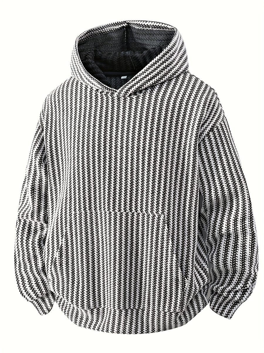 Unisex Hoodie mit Kapuze und Kängurutasche – Gerippter Look