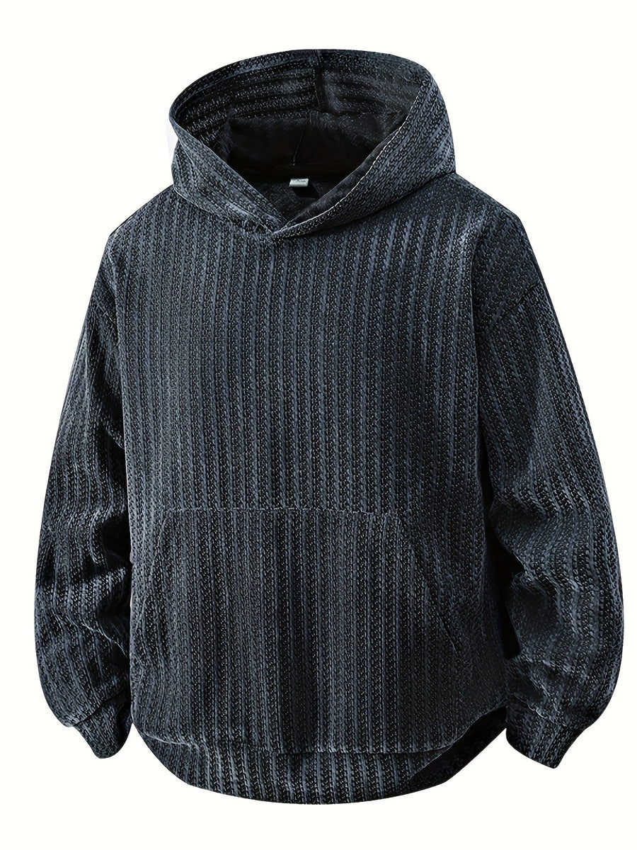 Unisex Hoodie mit Kapuze und Kängurutasche – Gerippter Look