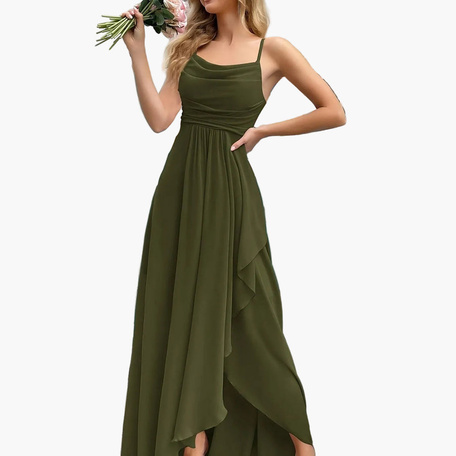 Damen Elegantes Abendkleid – Fließendes Fit & Flare Maxikleid für besondere Anlässe