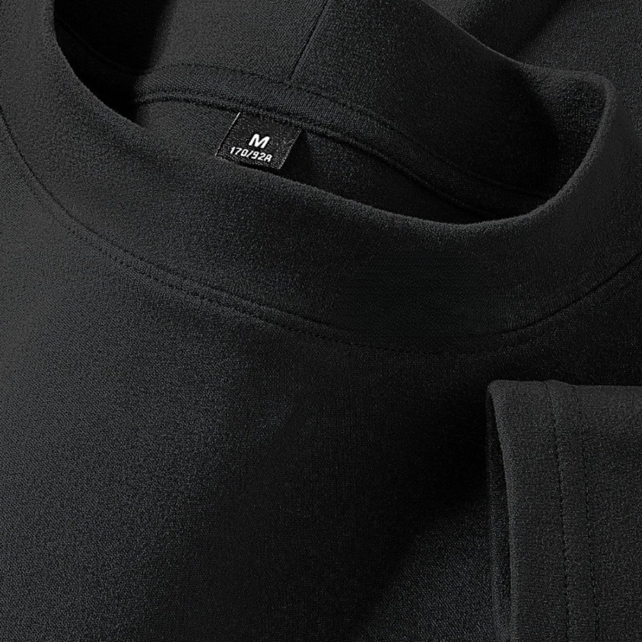 Unisex Langarmshirt Stehkragen Funktionsshirt für Sport & Alltag