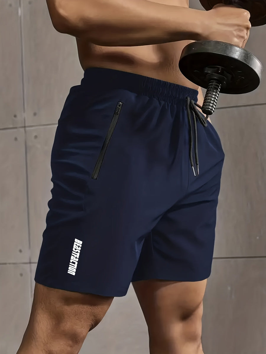 Herren Sportshorts mit Zipper-Taschen – Trainingsshorts Fitness & Workout