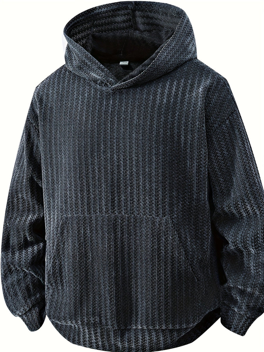 Unisex Hoodie mit Kapuze und Kängurutasche – Gerippter Look