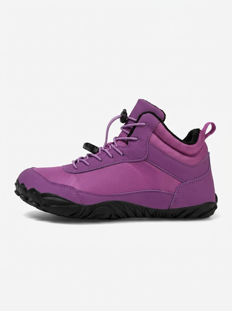 Unisex mid-cut veterschoenen, grijs, met profielzool