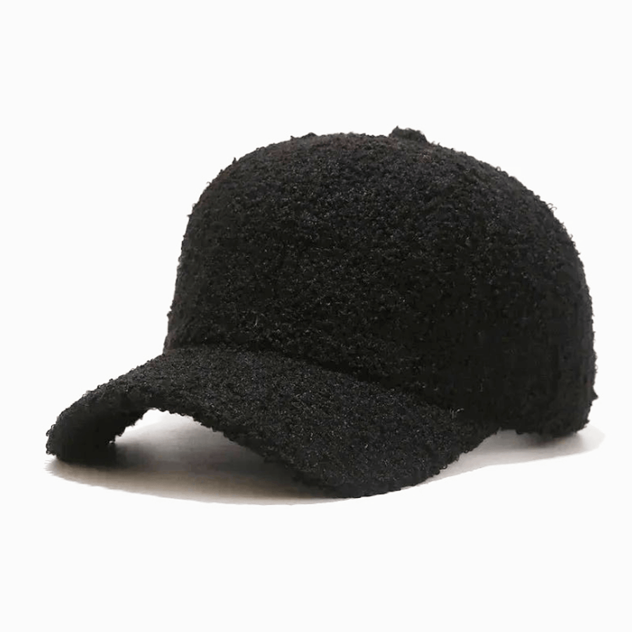 Baseball Cap Teddyfell Optik Unisex Mütze Winter Beige Creme