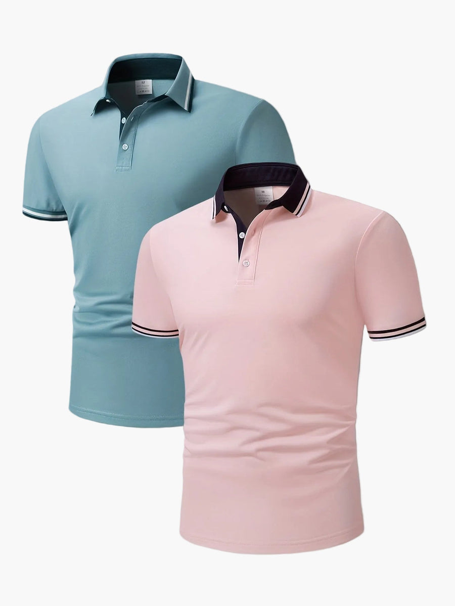Herren Polo Shirt Set – Klassischer Freizeitstil für Alltag & Büro, 2er-Pack