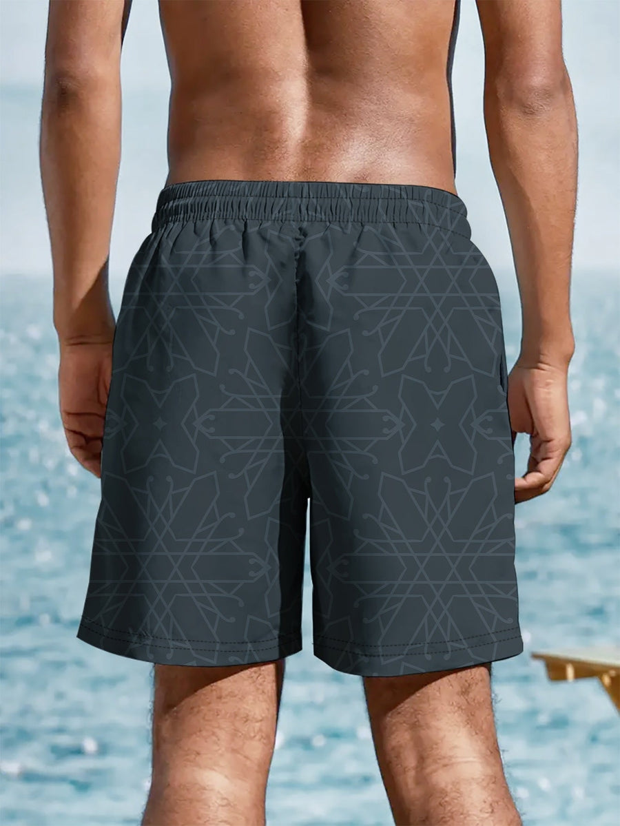 Herren Badeshorts – Sportliche Badehose mit Kordelzug, ideal für Strand und Freizeit