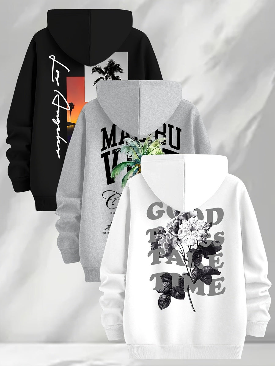 Unisex Hoodie mit Grafikdruck, Kängurutasche und Kapuze