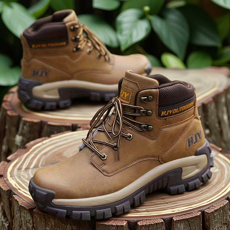 Herren Outdoor Stiefel mit Schnürung, Robuste Sohle, Hoher Schaft