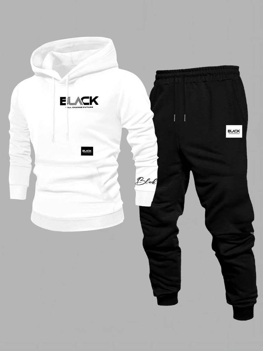 Unisex Trainingsanzug Set mit Kapuzenpullover und Jogginghose in verschiedenen Farben