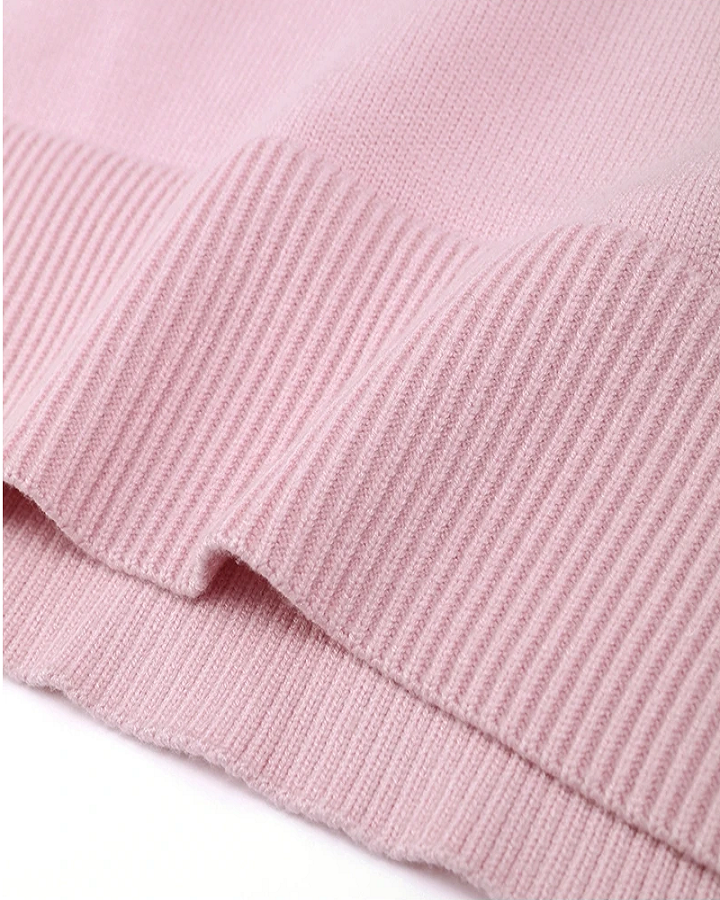 Roze oversized grofgebreide damestrui