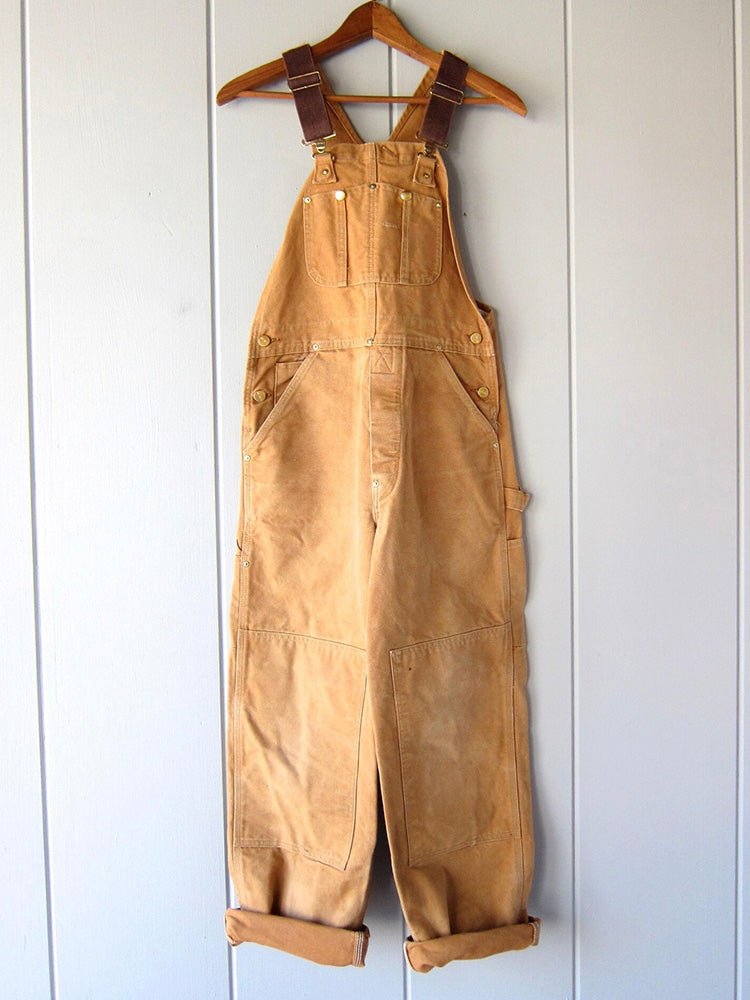 Arbeitslatzhose Unisex Canvas-Optik mit verstellbaren Trägern