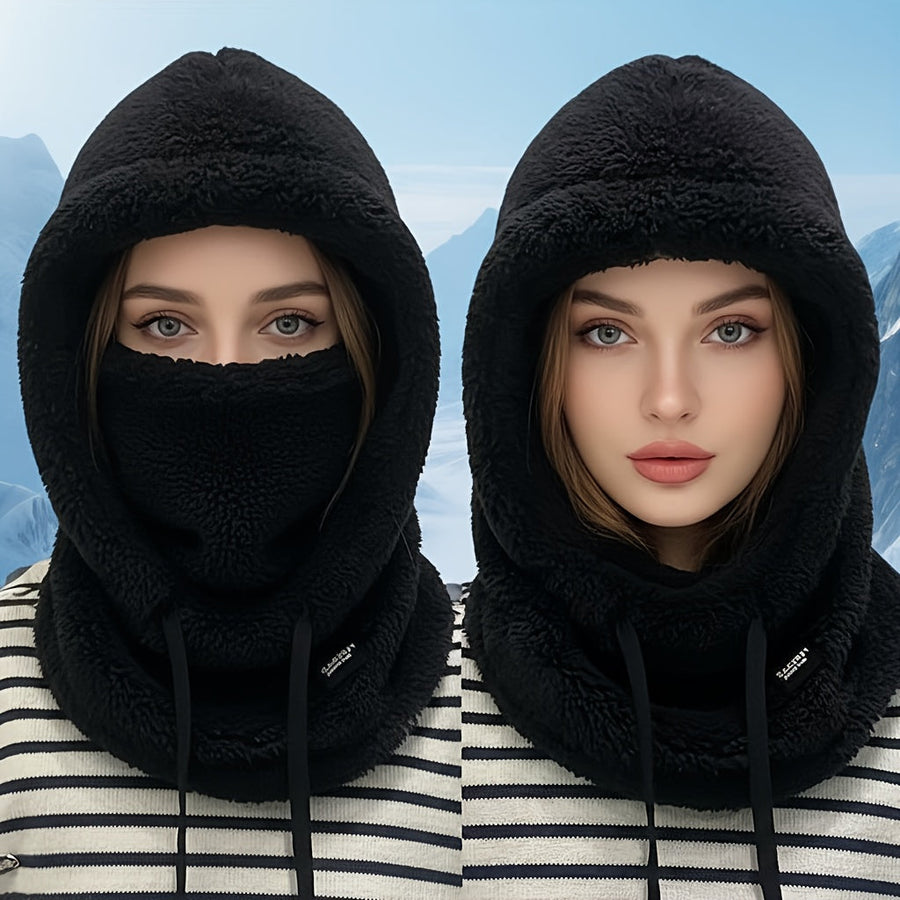Unisex Winter Balaclava Sturmhaube Fleece Halstuch Kapuzenmütze mit Mundschutz