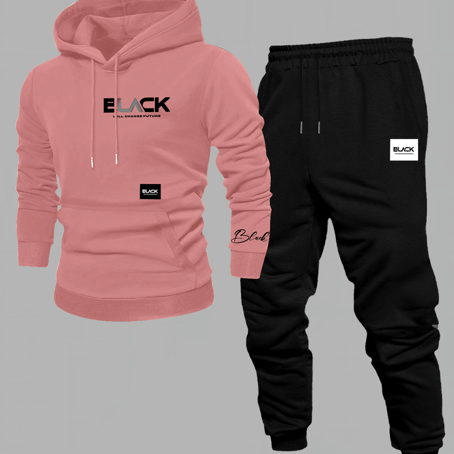 Unisex Trainingsanzug Set mit Kapuzenpullover und Jogginghose in verschiedenen Farben