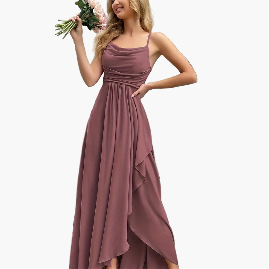 Damen Elegantes Abendkleid – Fließendes Fit & Flare Maxikleid für besondere Anlässe