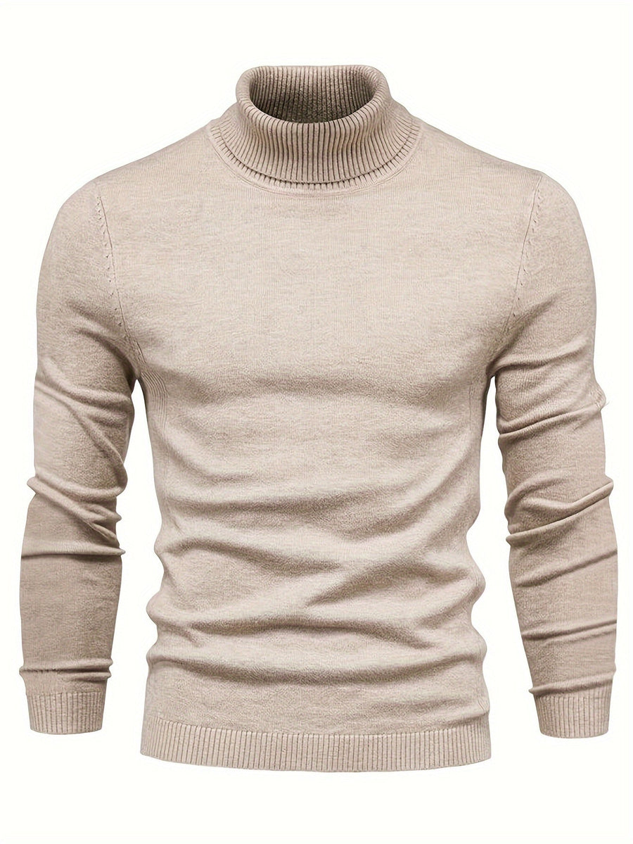 Herren Rollkragenpullover – Eleganter, Schmal Geschnittener Pullover für Alltag und Büro