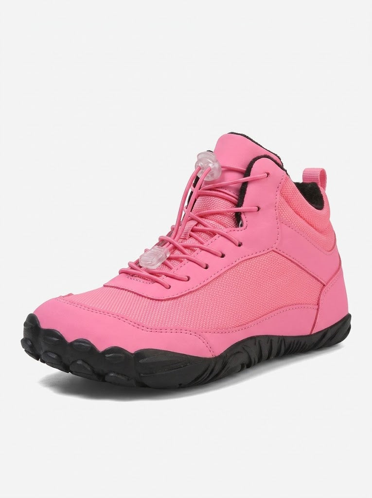 Unisex mid-cut veterschoenen, grijs, met profielzool