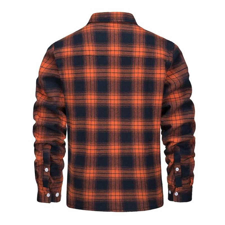 Gefüttertes Holzfällerhemd Kariert Sherpa-Fleece Herren