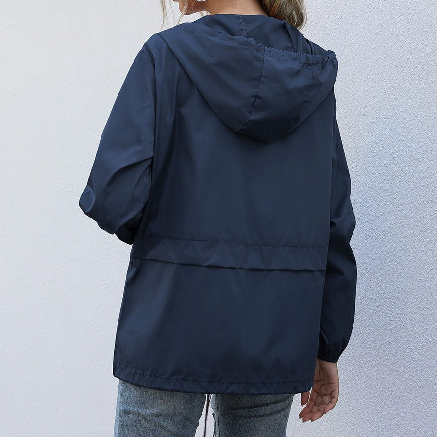 Lichte windjack voor dames met capuchon en ritssluiting