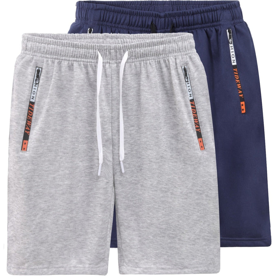 Herren Trainingsshorts 2er-Pack – Sportliche Fitness- und Freizeit-Shorts mit Reißverschlusstaschen